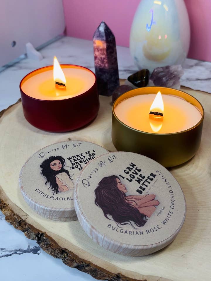 Take Me with You Travel Tin Candles for wholesale by Depress Me Not Candles