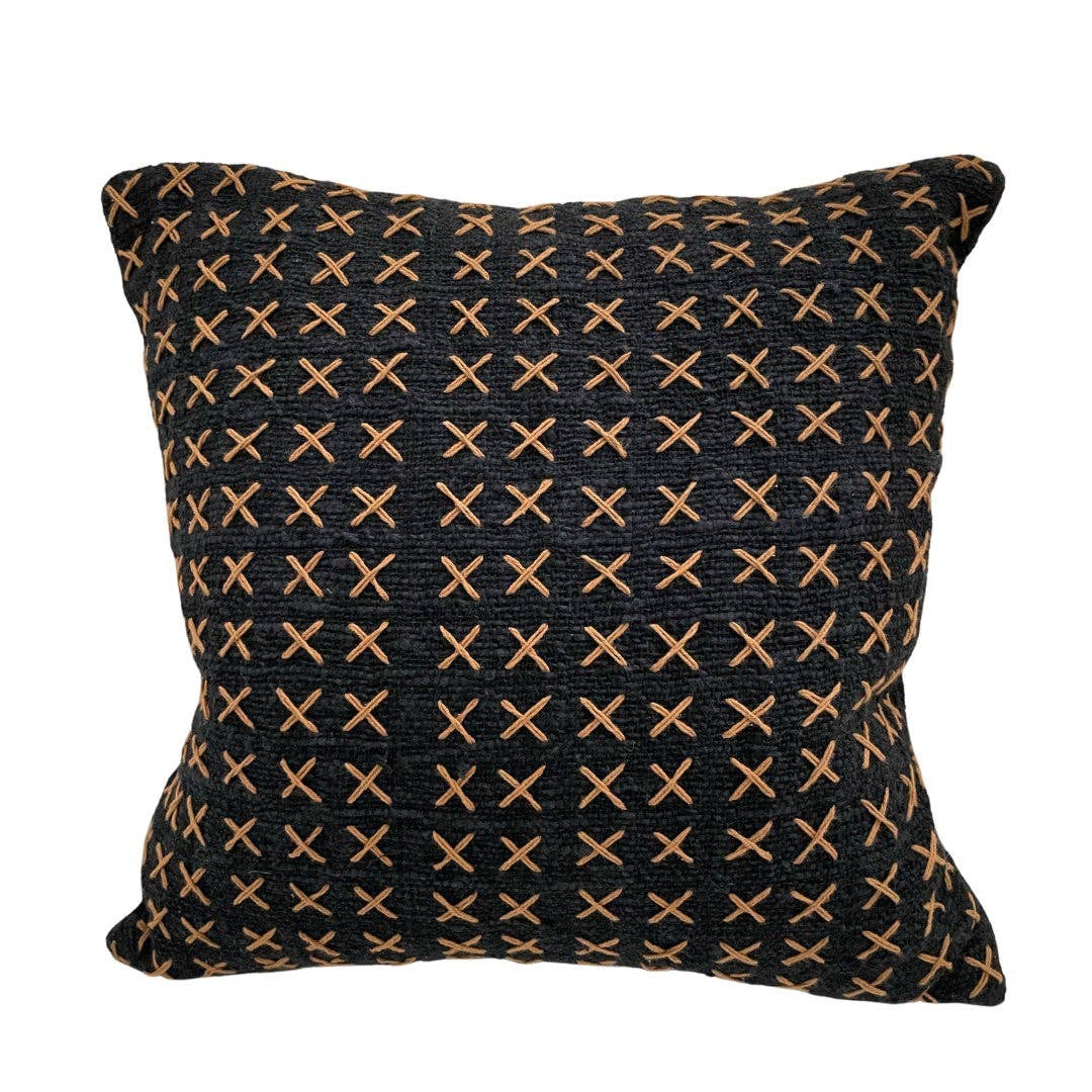Suksma - Wholesale Throw pillow cover - Monica Black Cotton Cushion Cover0