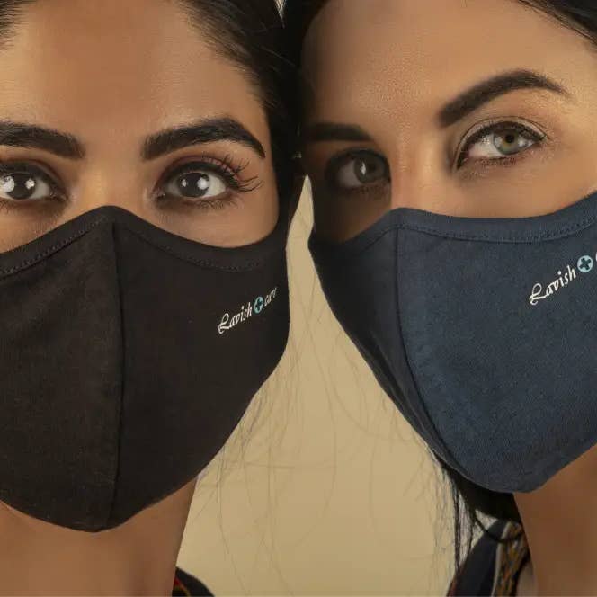 Svart Tyg ansiktsmask 5 lager förpackning med 3 - svart för wholesale på Faire3