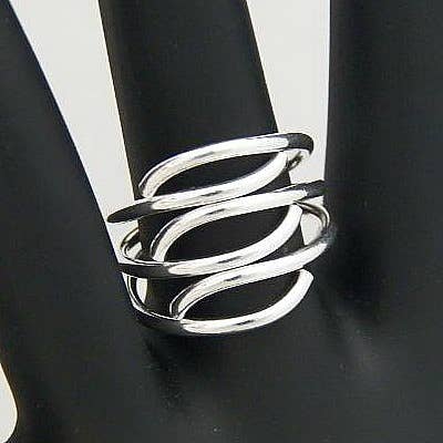 Costello International - Venta al por mayor Anillo de banda/apilable - Anillos de plata Art Deco14