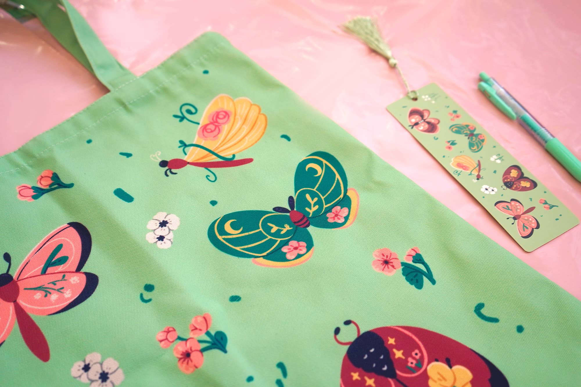 The Moonborn - Wholesale Tote Bag - Women's - Moths & Wildflowers Tote Bag4