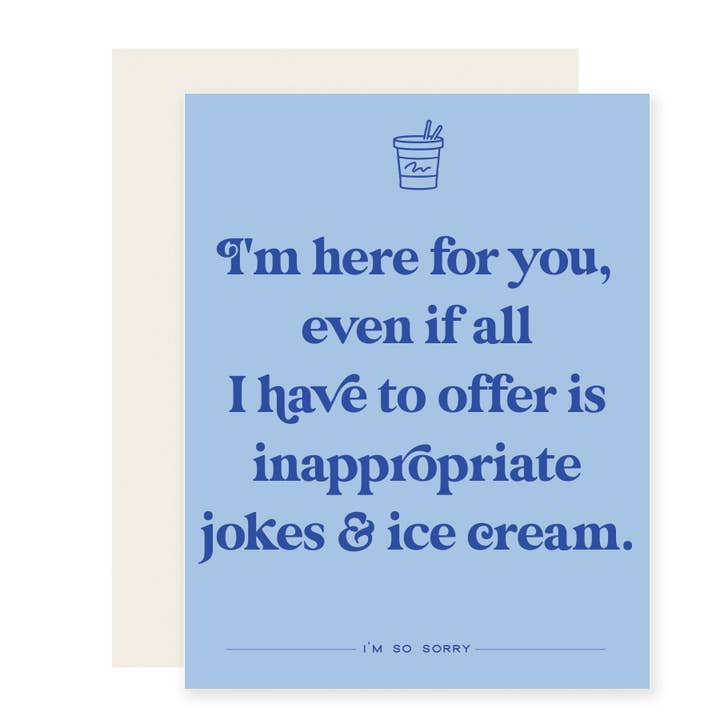 Paloma Paper Co. - Wholesale Sympathy Card - Inappropriate Jokes | Cheeky Sympathy Card