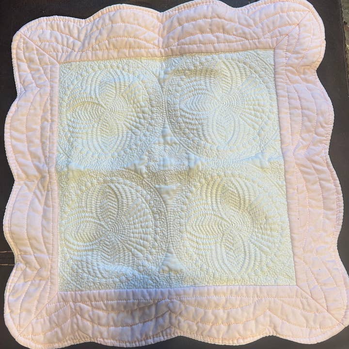 Heirloom 18x18 Zippered Pillow Case Pink Trim for wholesale by Prairie Impressions