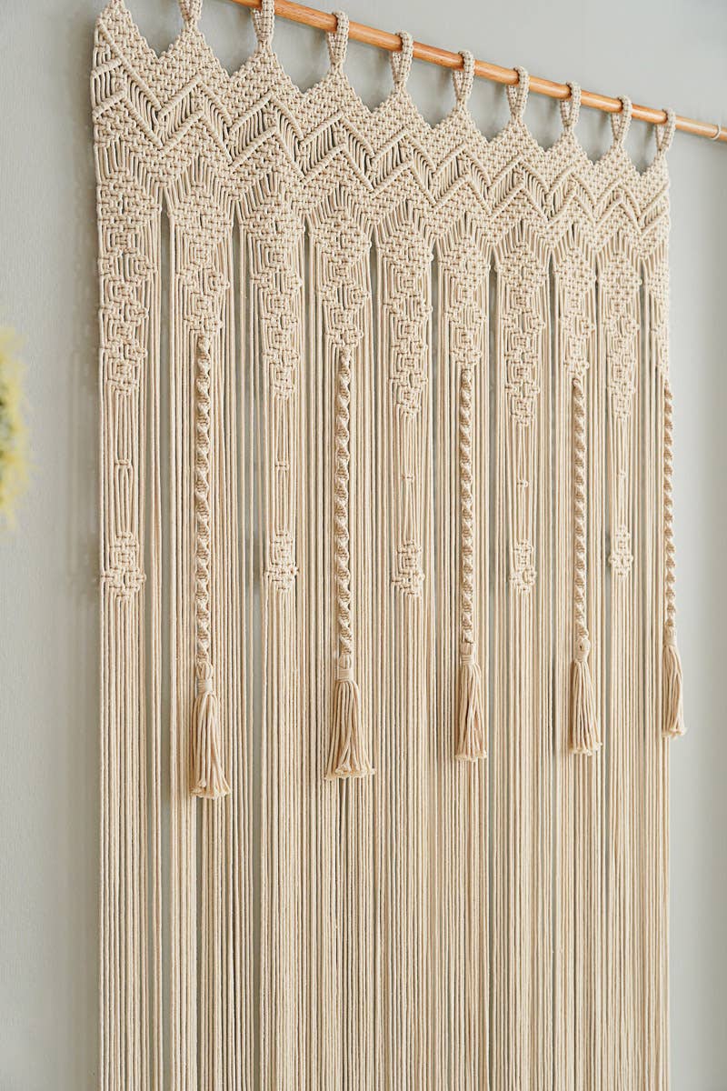 BeanDaikon – wholesale Curtain – Macrame Boho Tassel  Curtain C169