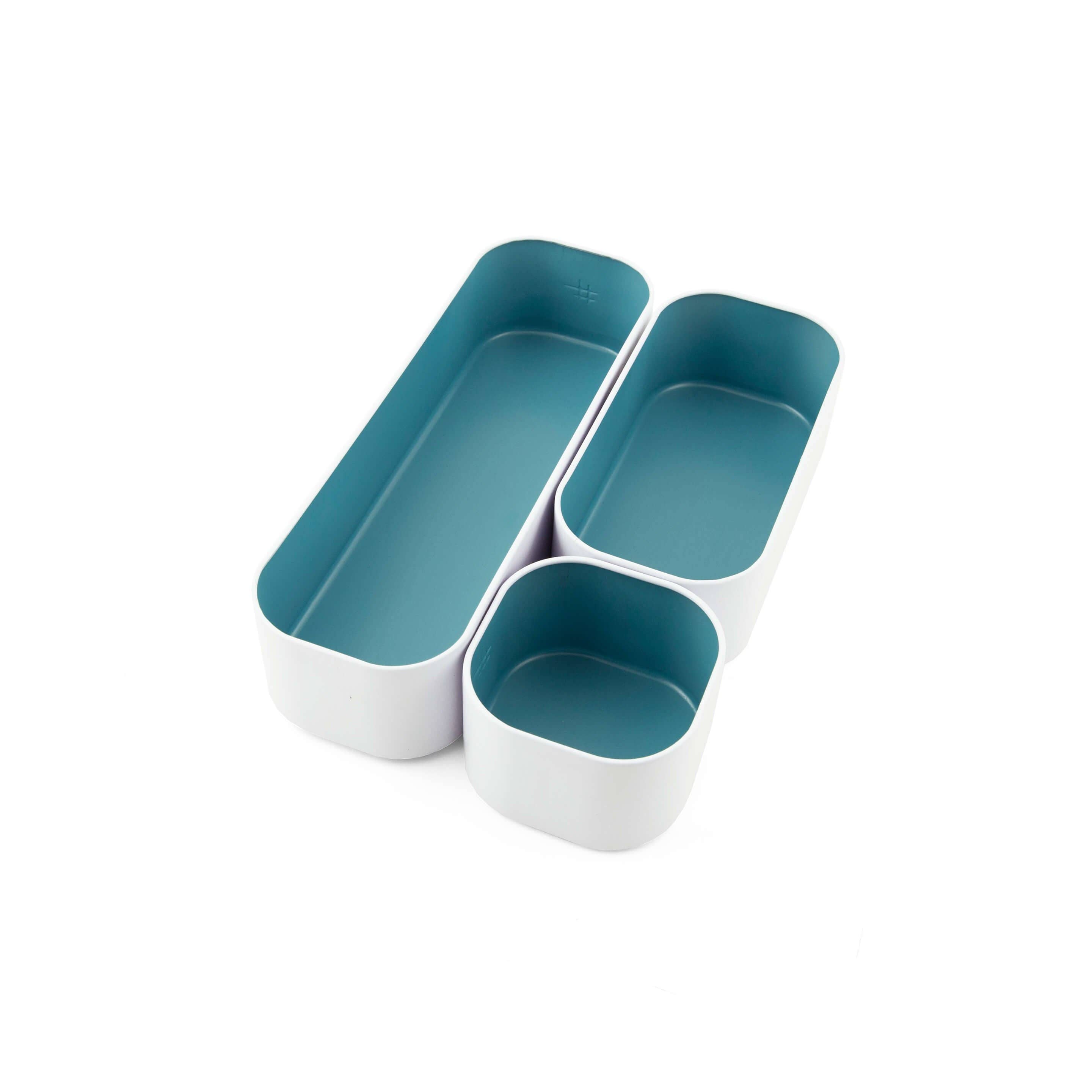 Three by Three Seattle - Wholesale Drawer Organizer - metal stacking bins + drawer organizers sets of 3 small 2"0