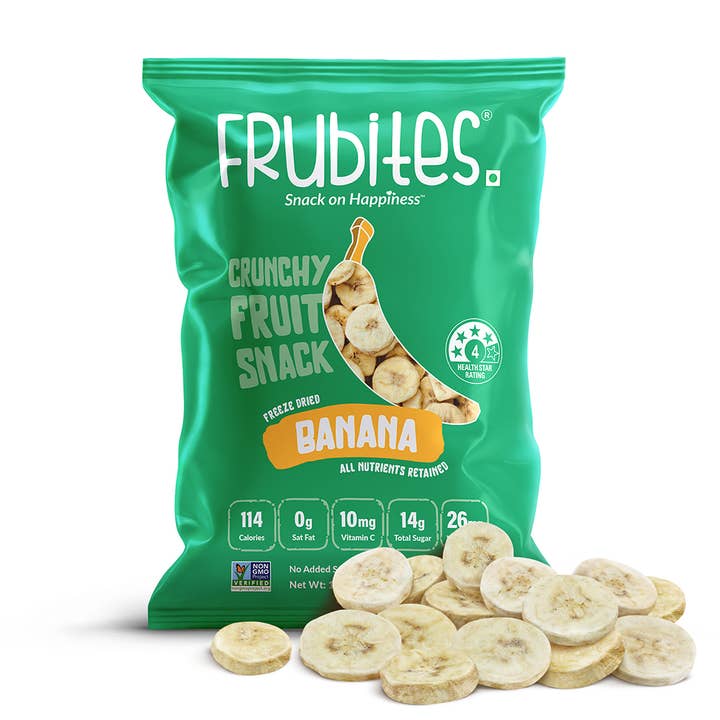 Frubites – Großhandel Getrocknete/dehydrierte Früchte – Frubites Gefriergetrocknete Banane | Gesunder Fruchtsnack