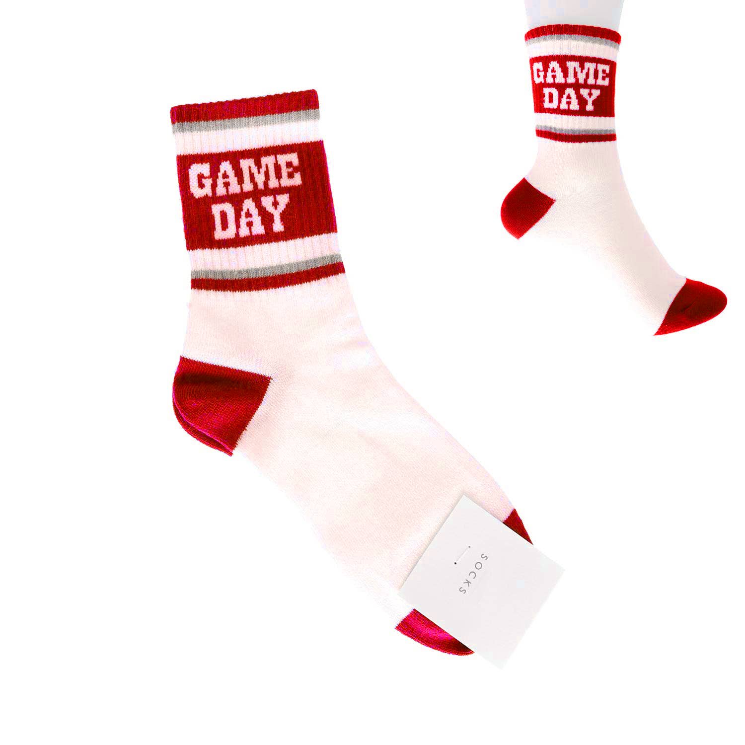 SP Sophia Collection - Wholesale Socks - Unisex - "Game Day" Stripe Cotton Knit Crew Socks2
