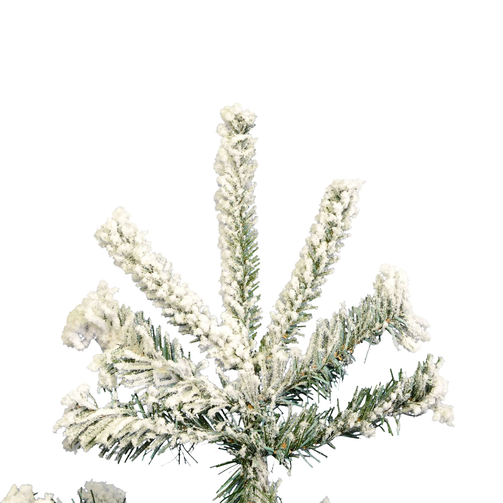 Blanc floqué sur vert Sapin Sierra floqué Vickerman 1324T, 7,5 pi x 57 po en vente sur Faire1