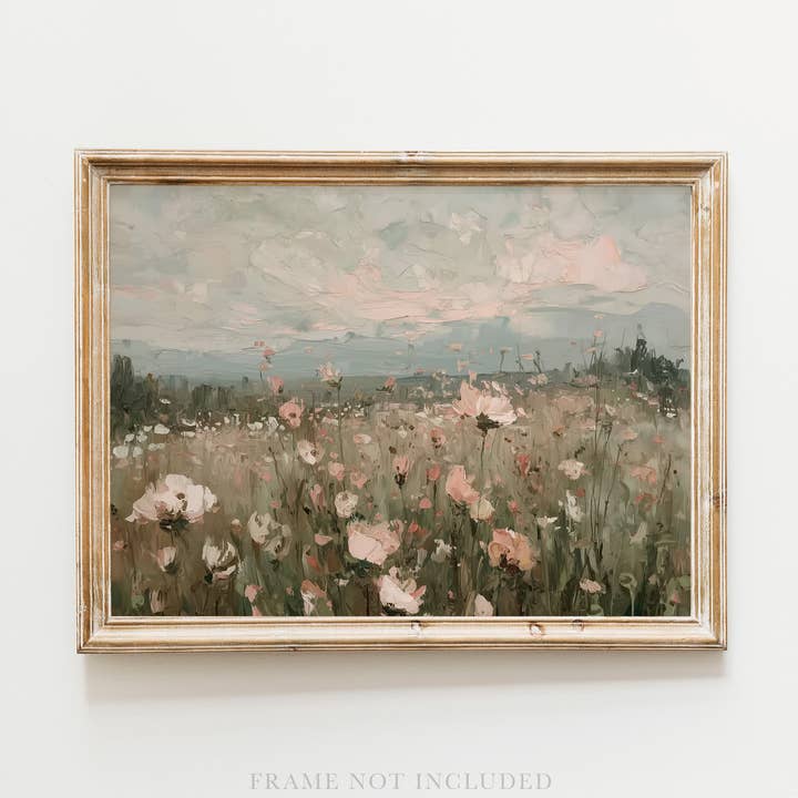 Wildflowers Wall Art Print Vintage Painting Gift Decor for wholesale by Rooted in Truth