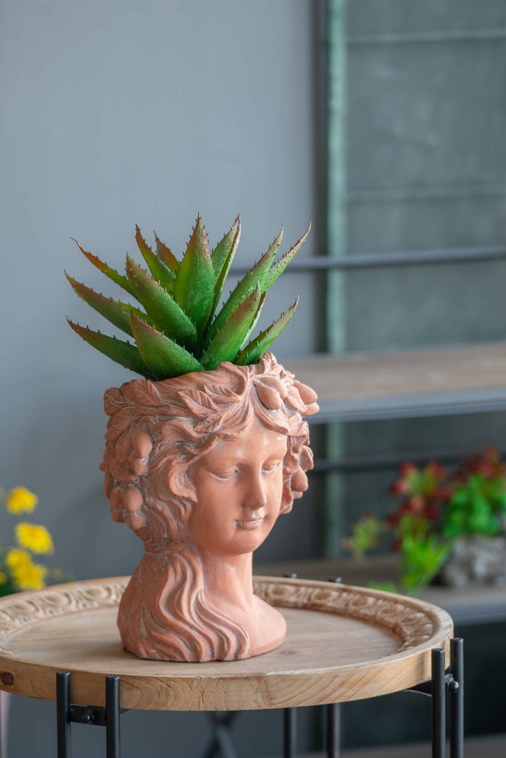 A&B Home Group Inc. - Wholesale Plant Pot - 8x9x11.5" Grecian Muse Cement Planter1