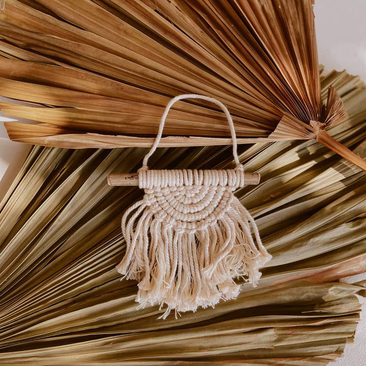 Village Thrive - Wholesale Tapestry/Textile - Iris Small Macrame Wall Hanging5