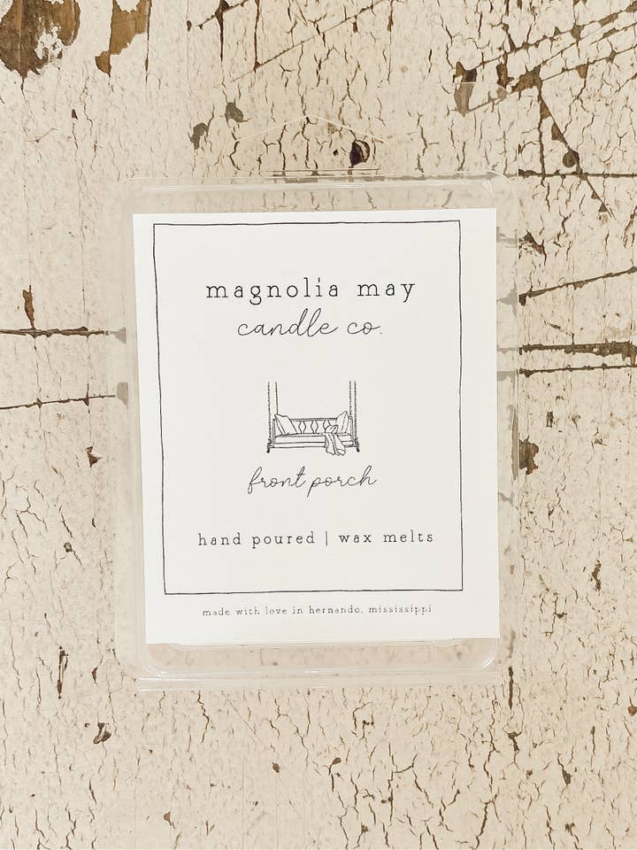 Fondus de cire pour porche avant pour la vente par Magnolia May Candle Co
