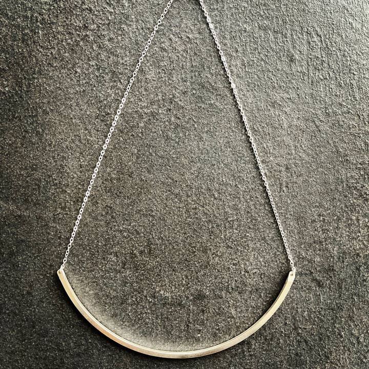 Squared Half Collar Necklace in Sterling Silver for wholesale by Allison Mooney Design