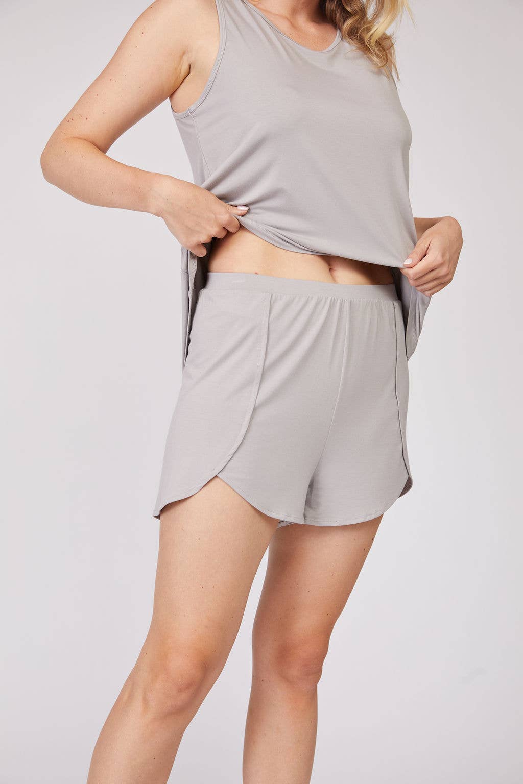 Pure Fiber - Wholesale Lounge Set - Women's - Bamboo Tank & Short Set – 2PCS Soft Relaxed Loungewear4