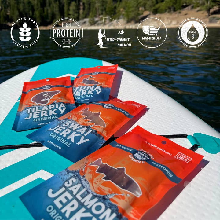 Rublev Corp - Wholesale Jerky - Rublev Salmon Jerky - Wild-Caught,Original,Made in USA,2 oz5