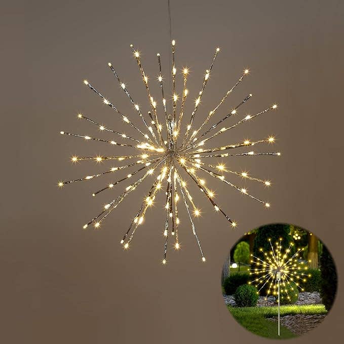 LIGHTSHARE - Wholesale Outdoor/Lawn Light - Starburst Light Lighted Ball LED Firework Lights White Twink46