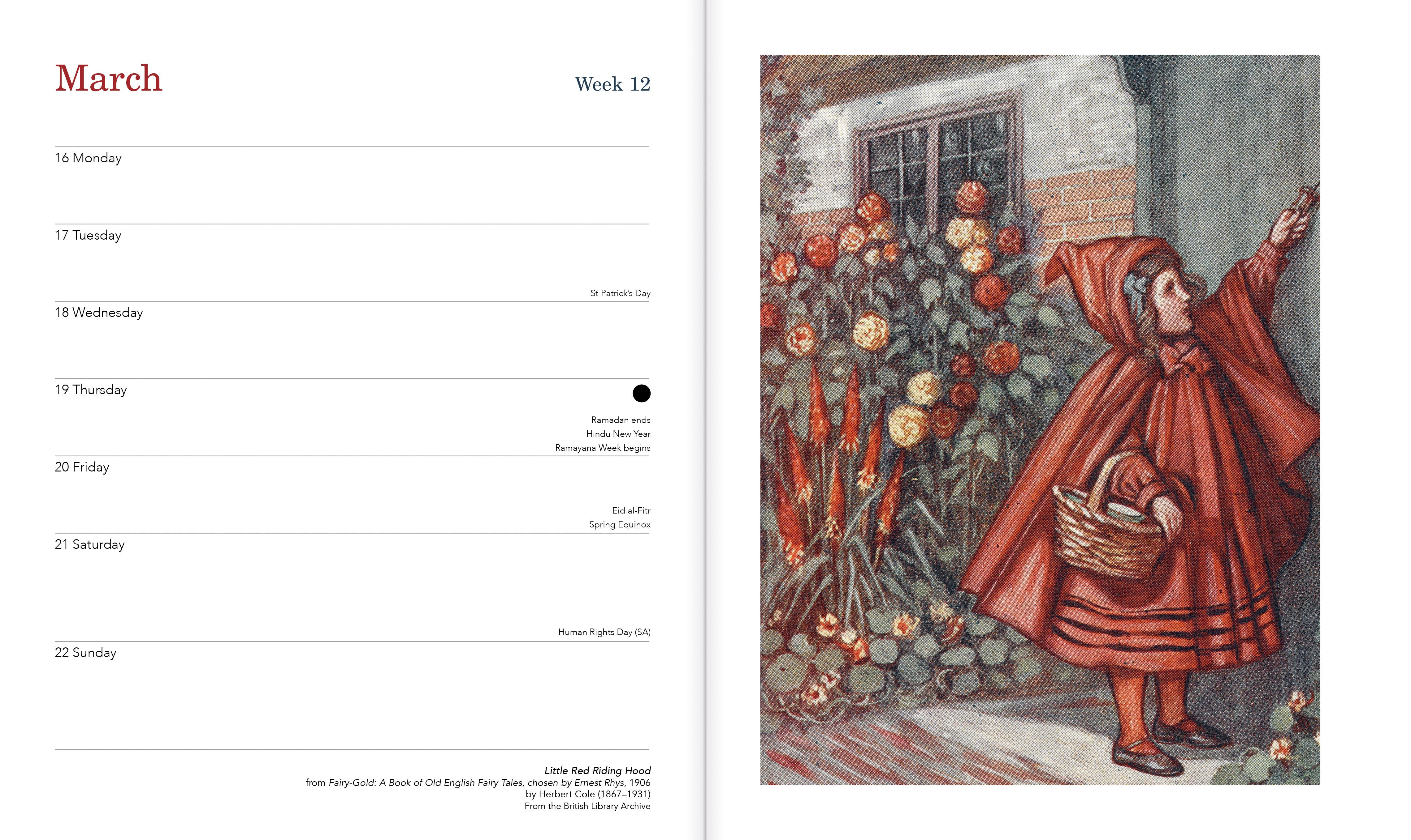 Flame Tree Gift – wholesale Planner – British Library: Children's Illustrators 2026 Desk Diary Pla1