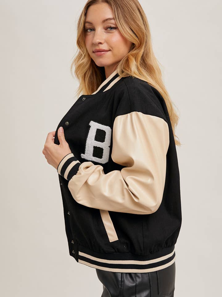 Bluivy - Wholesale Varsity/Baseball Jacket - Women's - COLOR BLOCK VARSITY JACKET5
