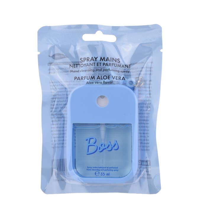 Spray limpiador de manos de coco y funda de silicona azul-35ml para venta al por mayor de Takecare