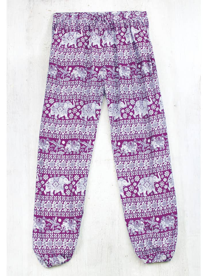 Namaste - Wholesale Pants - Women's - Rayon Elephant Print Harem Trouser3