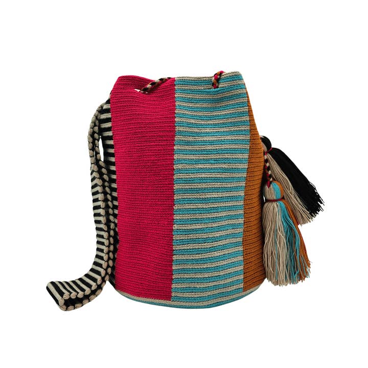 Origin Colombia - Wholesale Crossbody Bag - Women's - Jade Fair-Trade Wayuu bag, Authentic Colombian Handbags