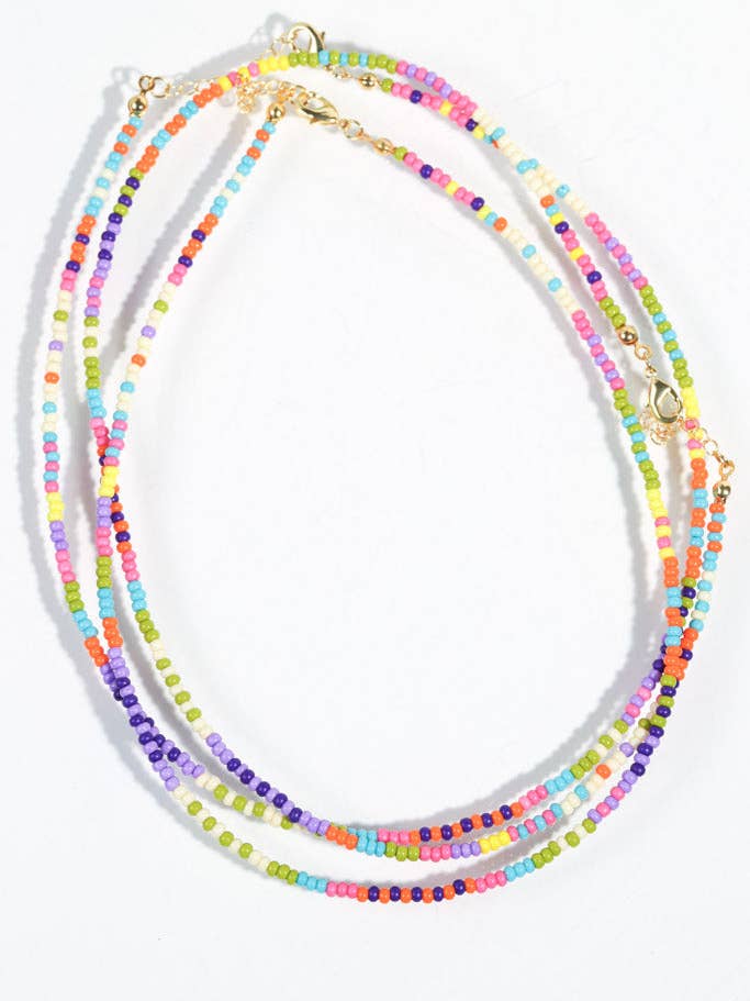 Sunset Glow Beaded Necklace for wholesale by Little Luxe Charm Co.