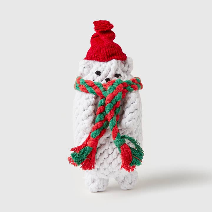 Polar Bear Rope Dog Toy (One Size) for wholesale by Jax & Bones