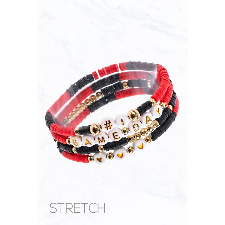 Suzie Q USA - Wholesale Beaded Bracelet - Game Day Stretch Bracelet Set