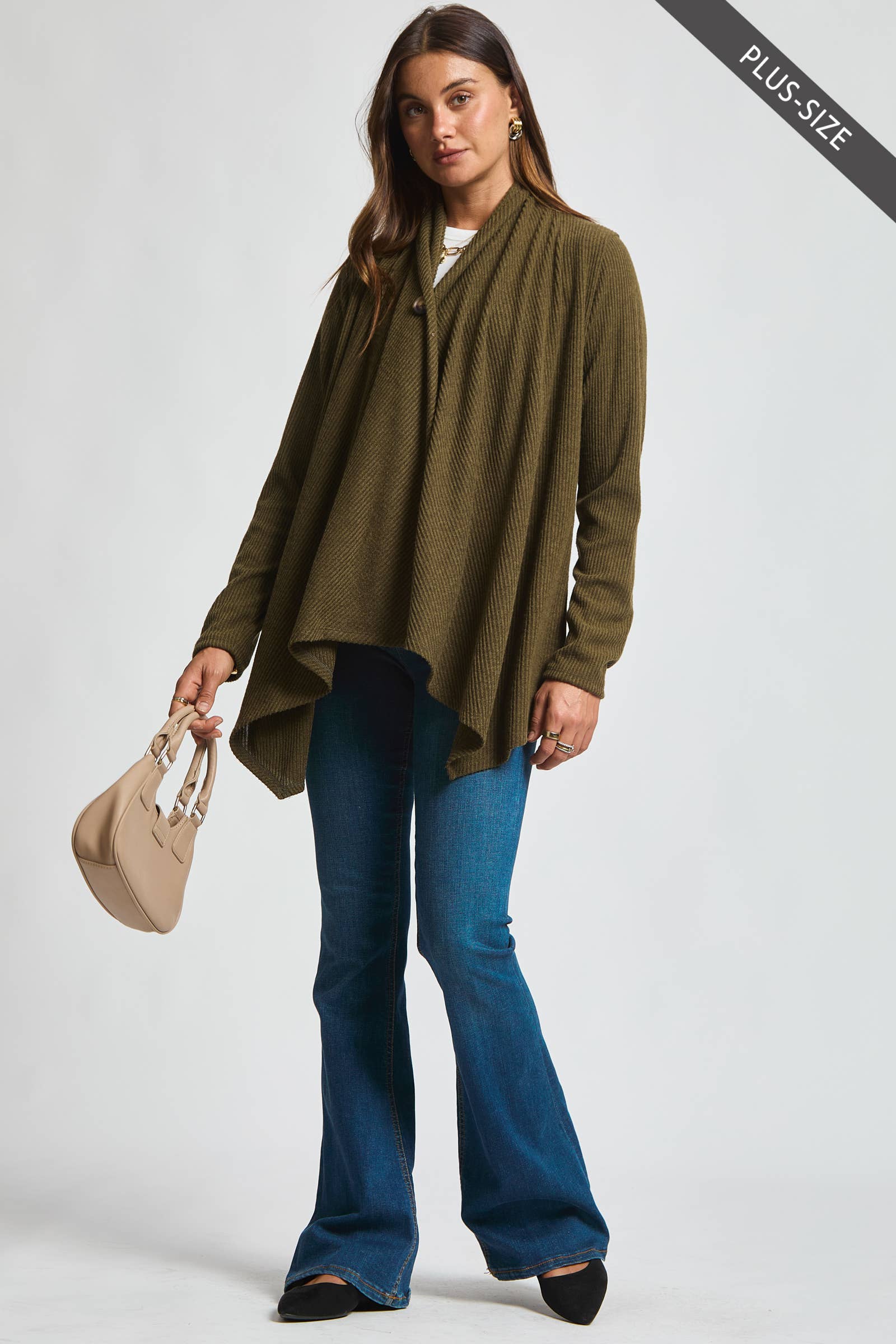 Dear Scarlett - Wholesale Tunic - Women's - PLUS SIZE Wrap Top w/ Button Front10