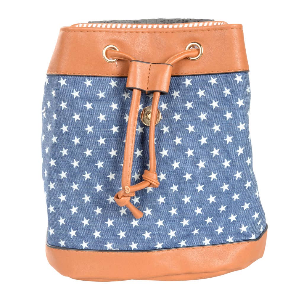 Benjamin International - Wholesale Backpack - Women's - Mini Demin Stars Backpack With Pocket1