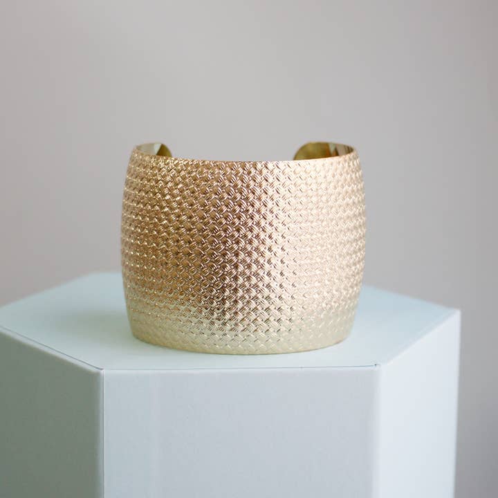 Textured Dome Cuff|Gold|Silver for wholesale by a.v. max