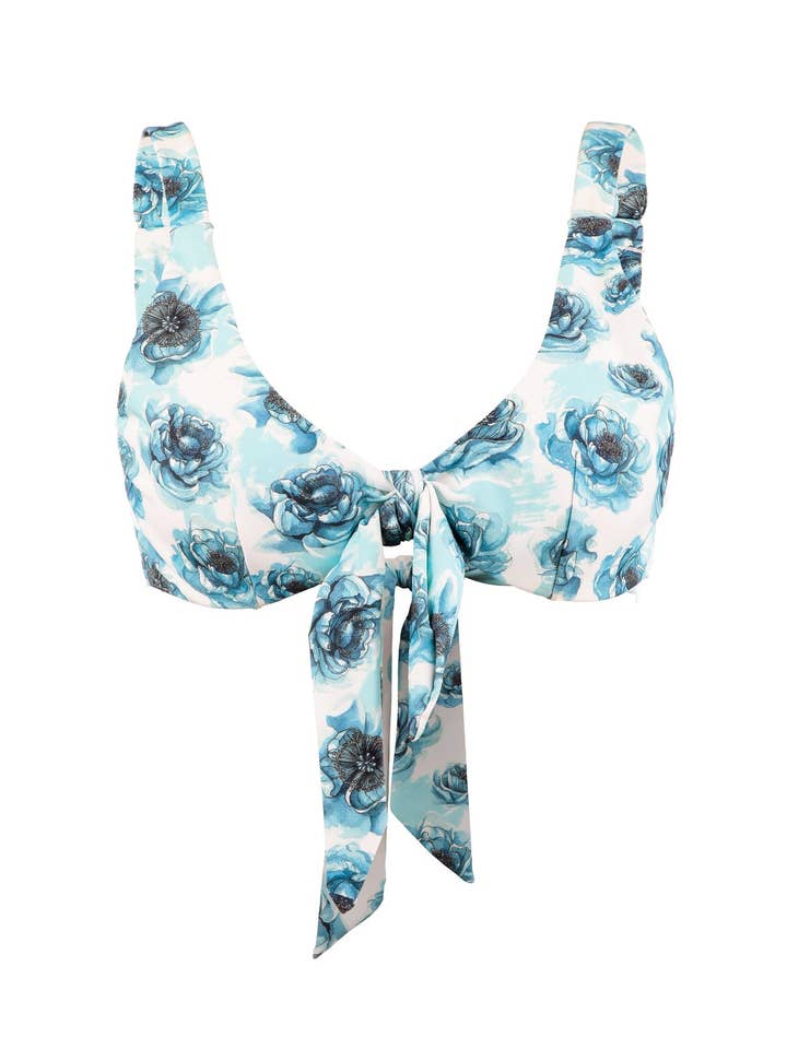 Ete Swimwear – Großhandel Schwimmtop – Damen – Malia Top - Blau Floral