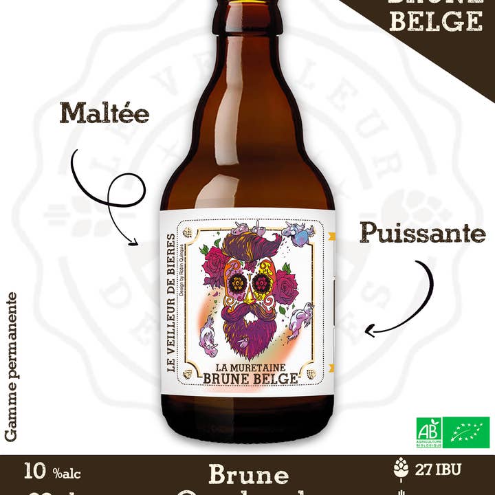 Le Veilleur de bières - Wholesale Beer - The Veilleur of Organic Beers - Belgian Brown 33cl