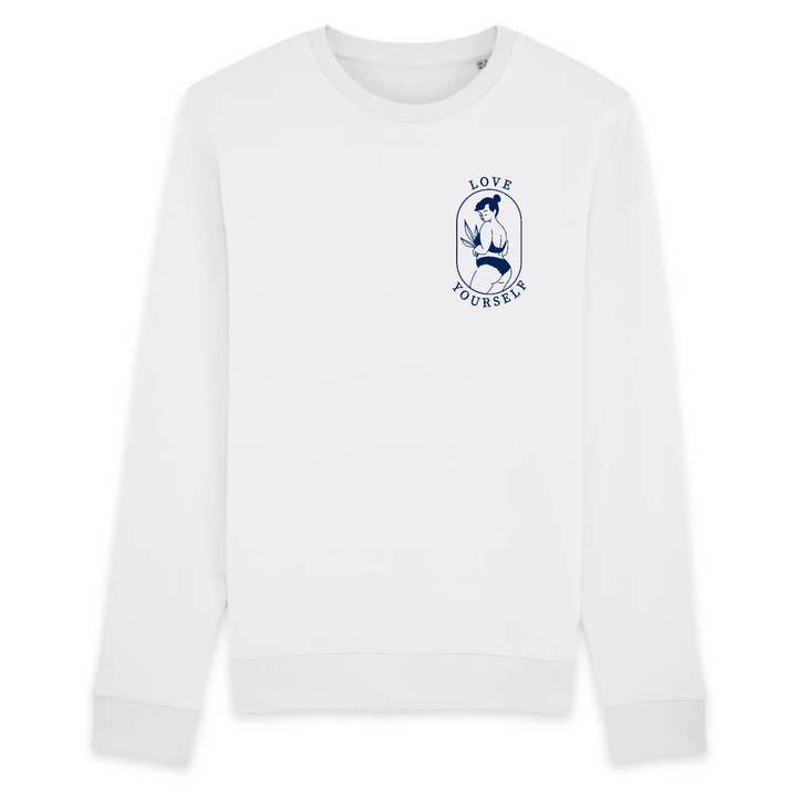 Love Yourself - Sweatshirt van biologisch katoen voor wholesale door Oat Milk Club