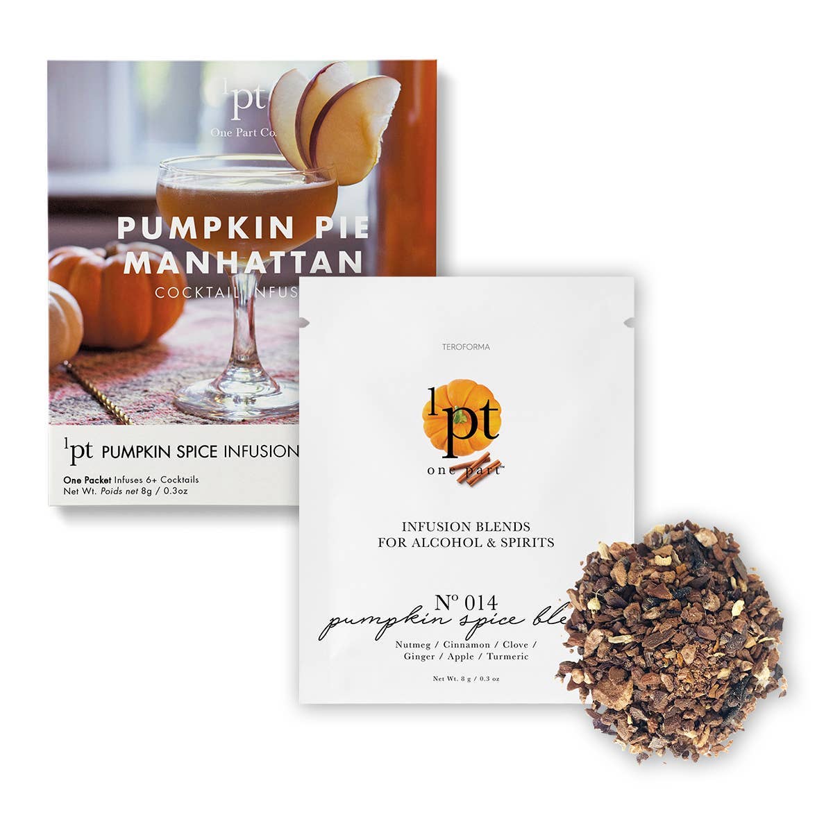 One Part Co. - Wholesale Cocktail Mix/Syrup - 1pt Pumpkin Pie Manhattan Cocktail Pack1