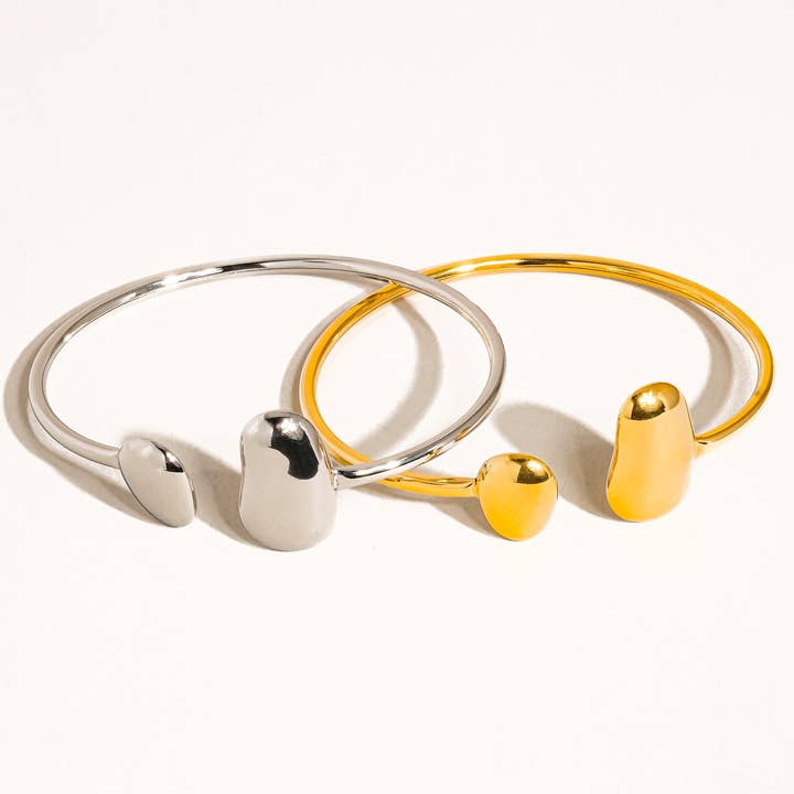 Flânerie by MAIQ - Wholesale Cuff Bracelet - Mazie 18K Non-Tarnish Round Thin Bracelet2