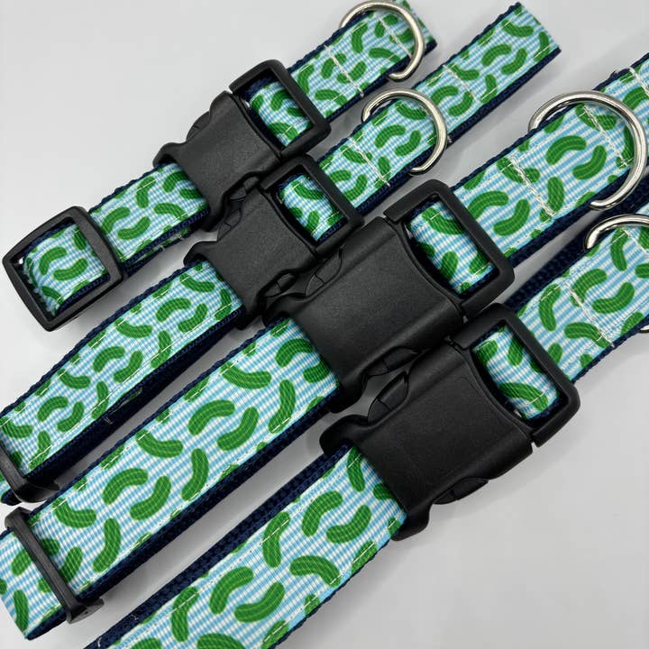 1" Pickle dog collar, handmade dog collars for wholesale by Baylor's Bow Ties