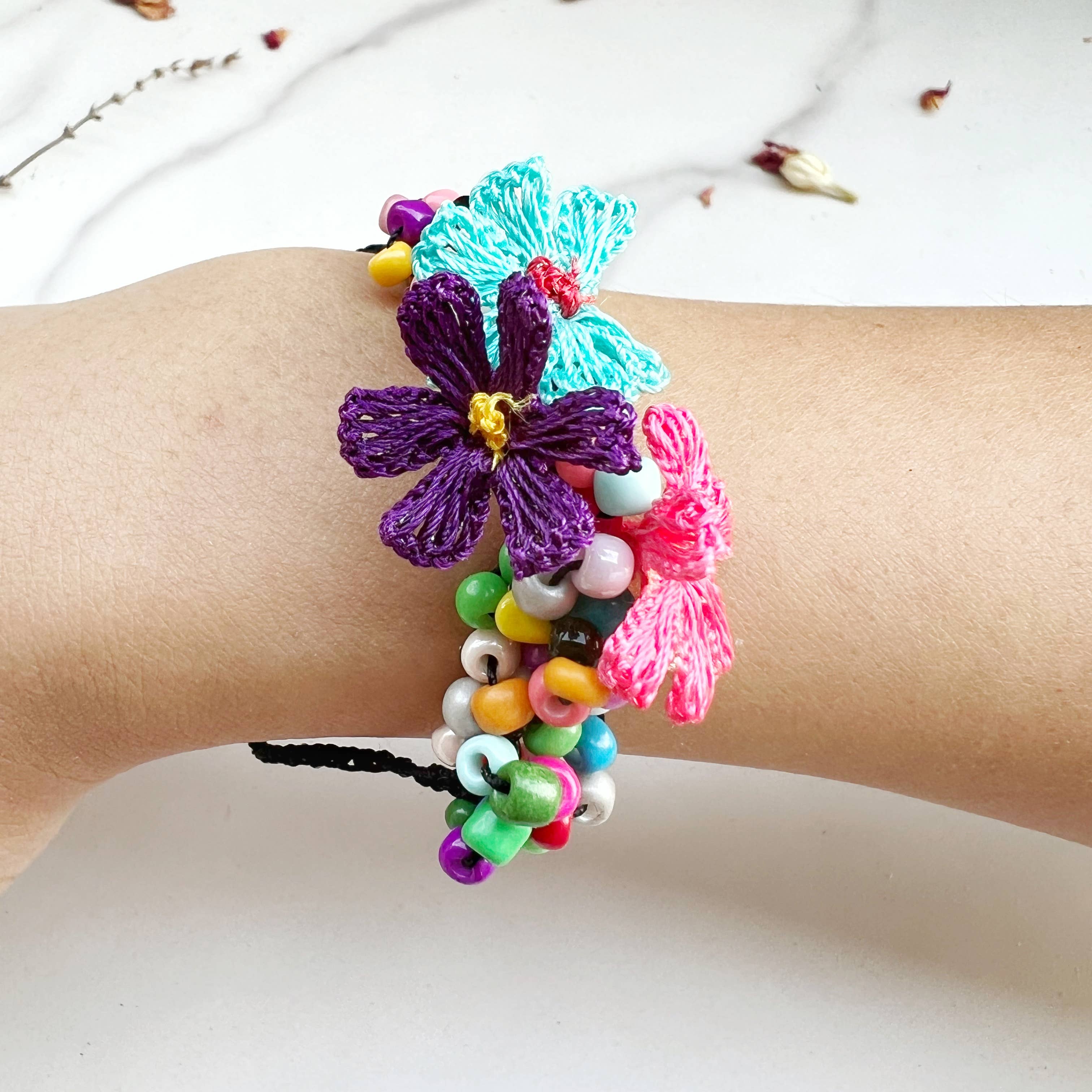 Gypsy Soul - Wholesale Beaded Bracelet - Floral Blossom Crochet Beaded Bracelet/Anklet5