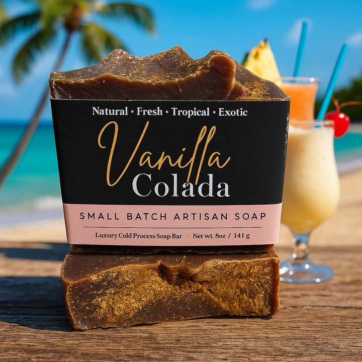 Vanilla Colada Bar Soap for wholesale by DeShawn Marie Soap Boutique