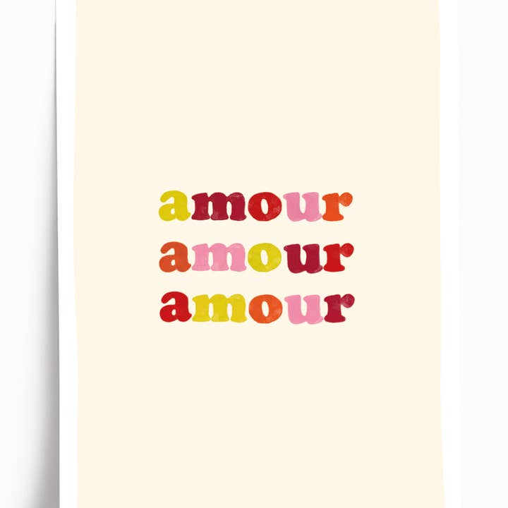 Taxi Brousse - Wholesale Poster - Art Print A4 – LOVE – Colorful Graphic Illustration