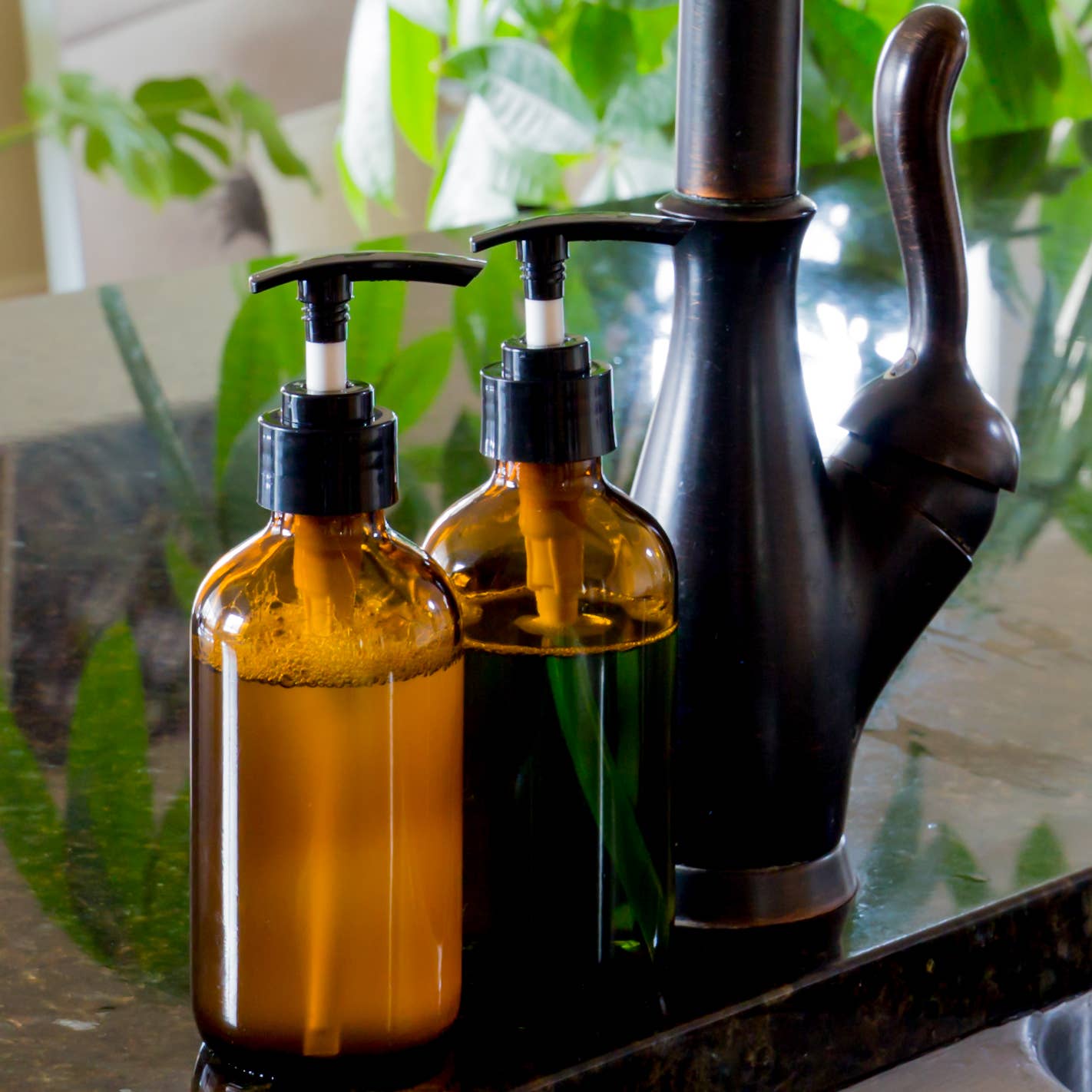 Youngever - Wholesale Essential Oil Holder - Youngever 5 Pack 8OZ Empty Glass Pump Bottles - Amber3