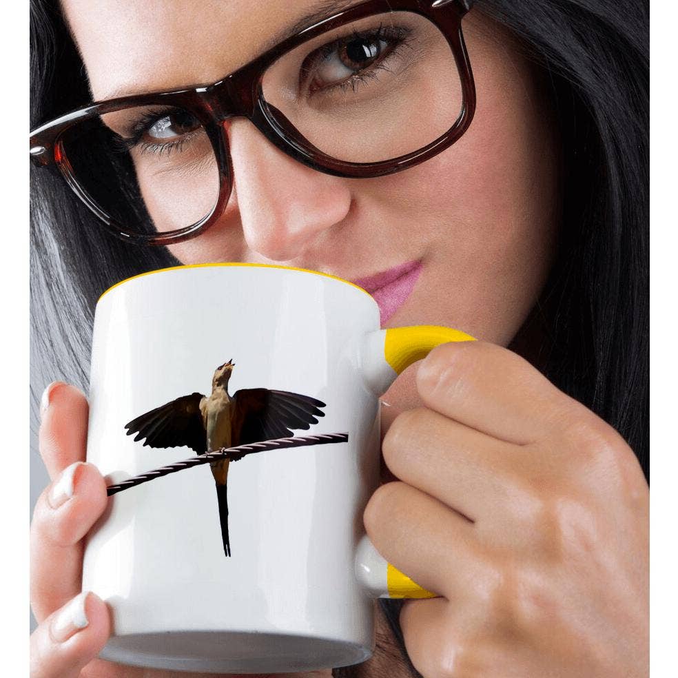 3dRose - Wholesale Coffee Mug - 3dRose, Swallow Bird Singing With Wıngs Outstretched Cut Out, Mug1