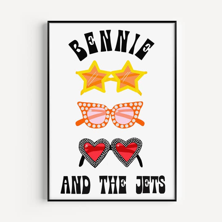 Bennie & The Jets Music Print for wholesale by Twisted Rebel Designs