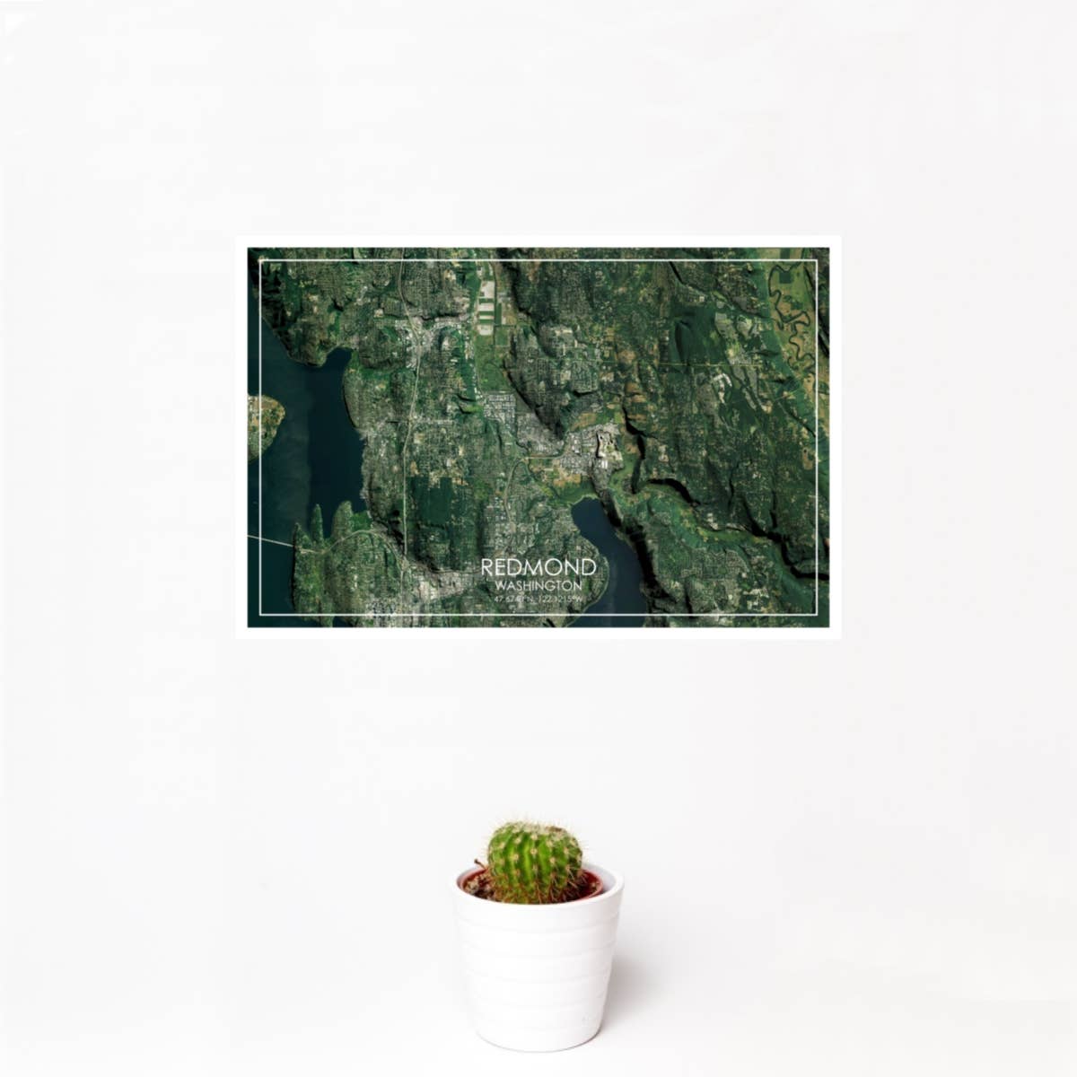 JACE.design - Wholesale Art Print - Redmond WA Map Print Satellite1