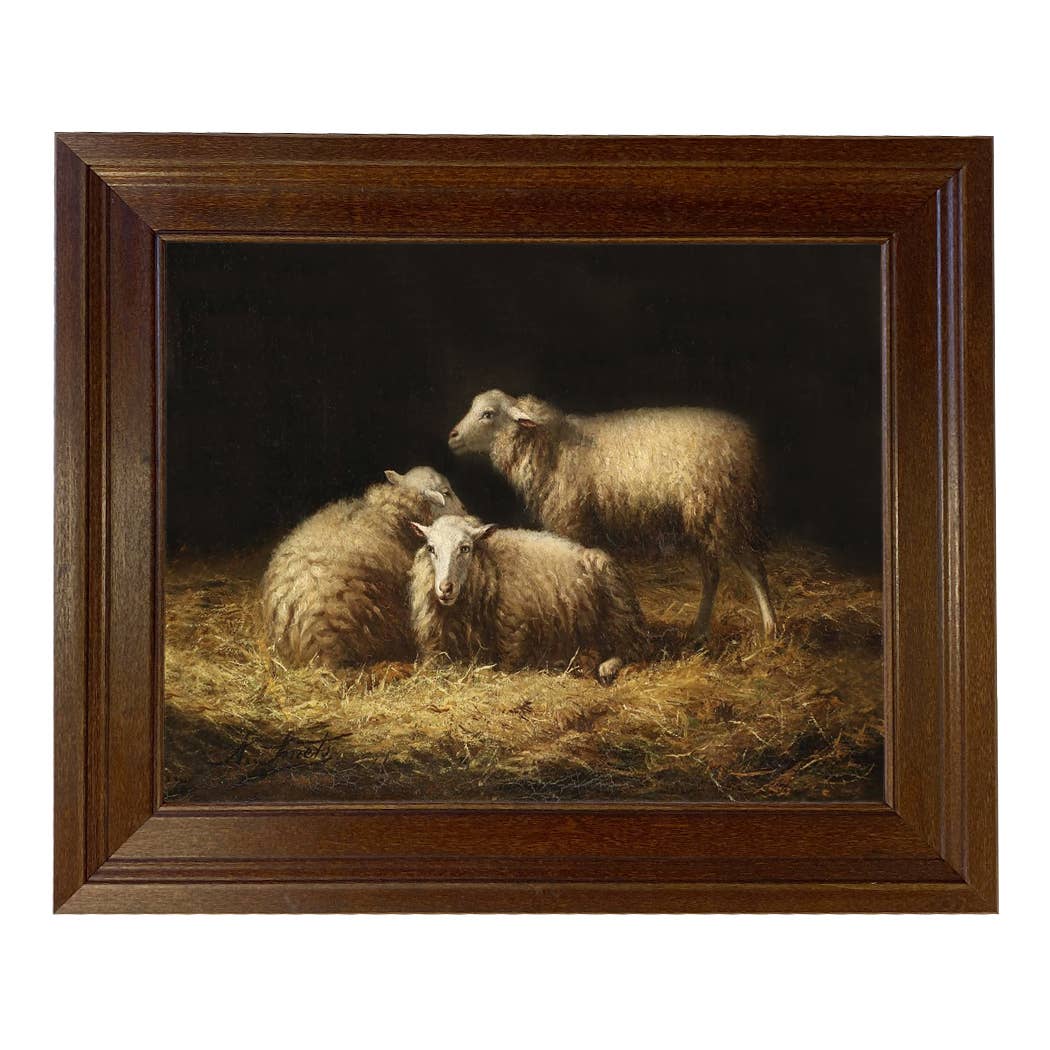 Madison Bay Co. - Historical Home Decor Reproductions - Wholesale Painting/Drawing - Sheep in the Hay Framed Painting Print on Canvas11
