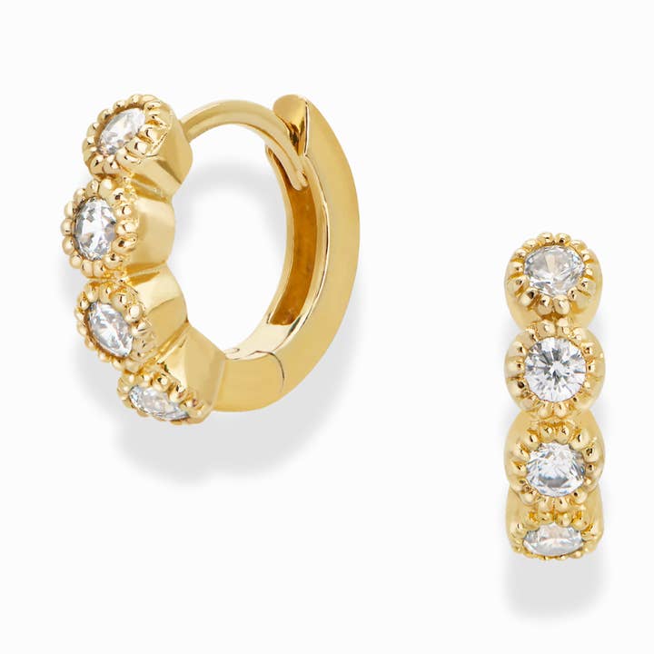 Mod + Jo – wholesale Huggieörhängen – Hilary Milgrain Huggies0