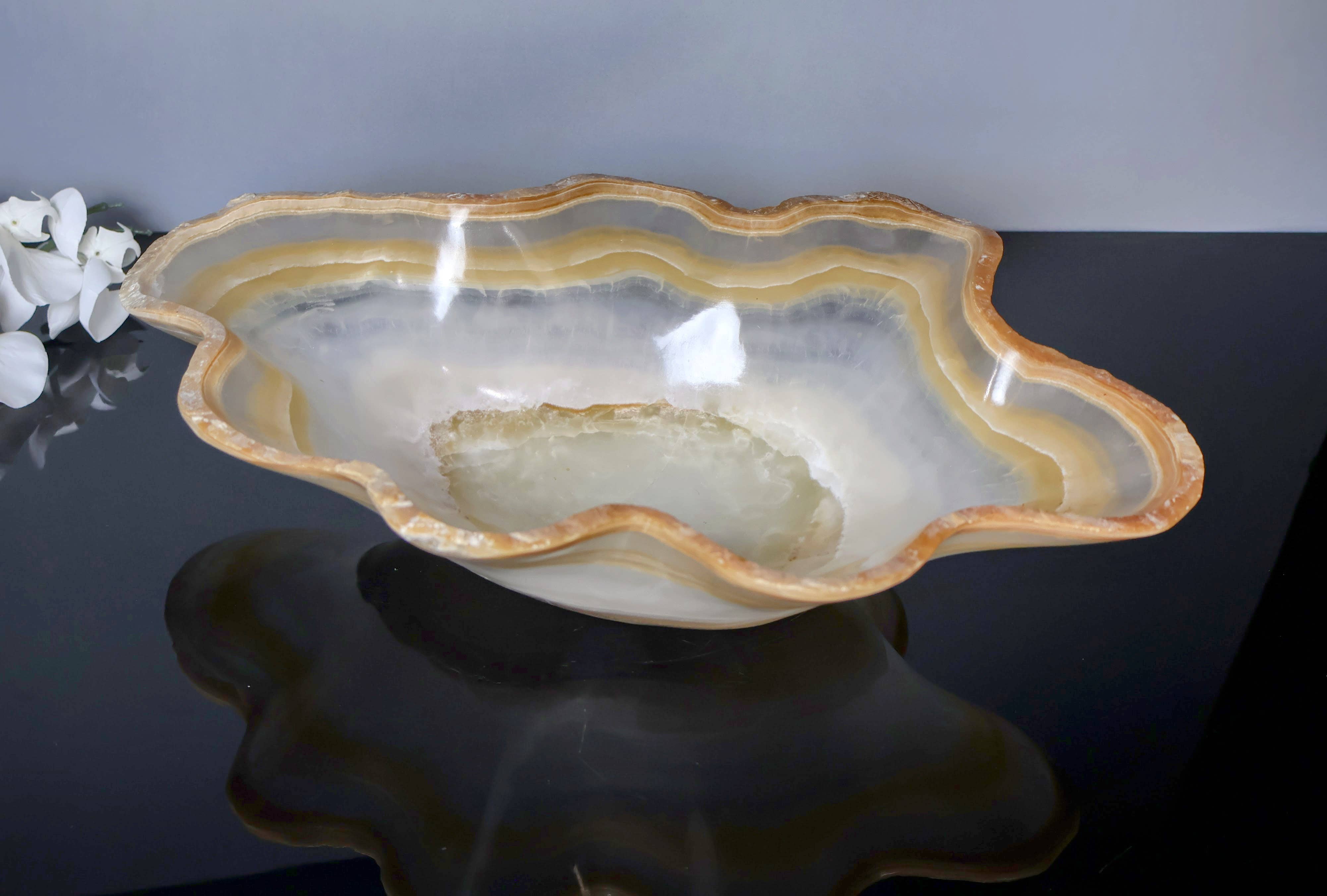 OnyxBowl - Wholesale Decorative Plate/Dish/Bowl - Dazzling handmade decorative Onyx stone bowl3