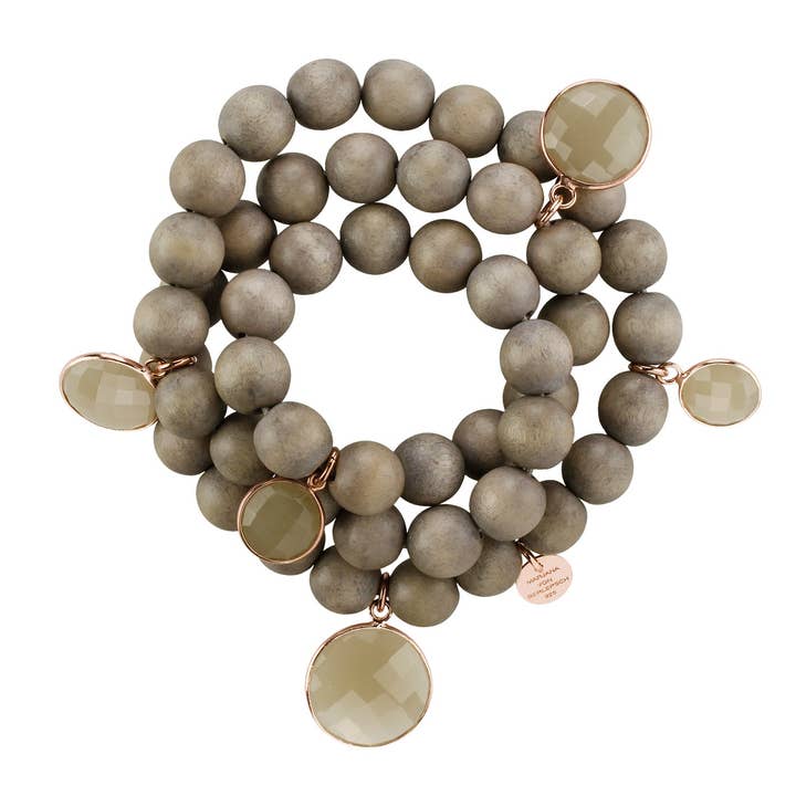 Bracciale MALA grigio moonstone per la vendita all'ingrosso da parte di Marjana von Berlepsch