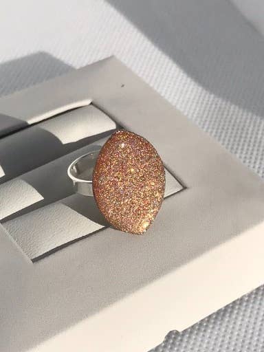 925 silver ring - pinkish beige for wholesale by La Chaumière à Bijoux