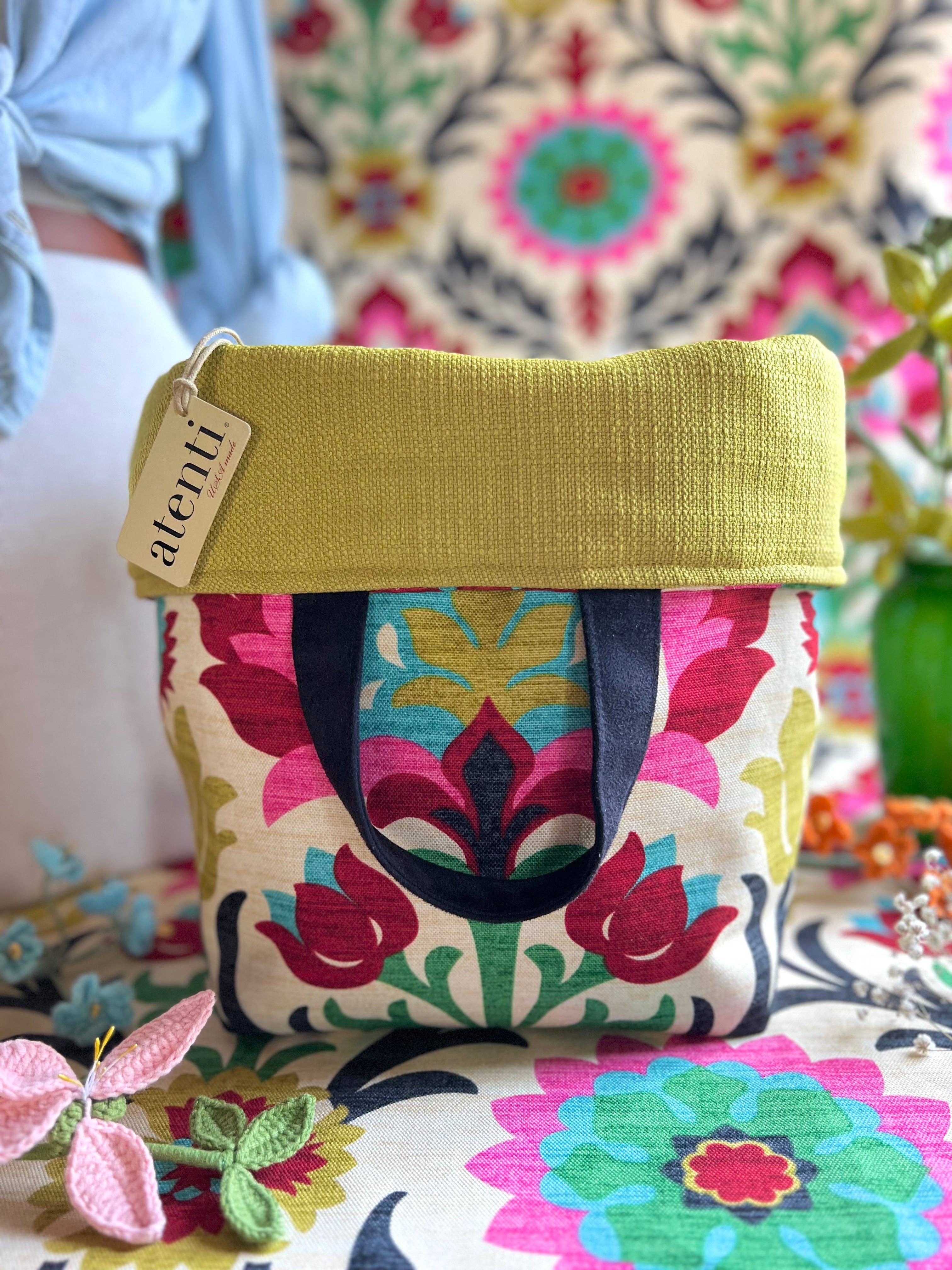 Atenti – wholesale Korg – Projektväska för stickning och virkade arrangörer: Santa Maria Hope Basket6